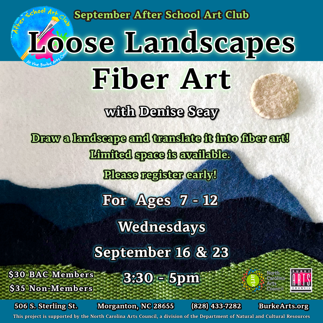 Loose Landscapes Fiber Art with Denise Seay (Sept. Art Club)