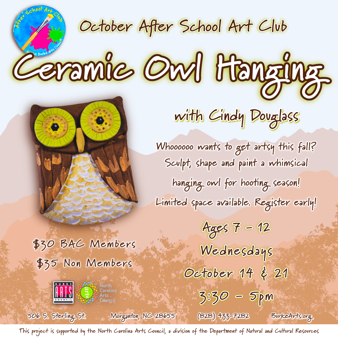 Hanging Clay Owls (Oct. Art Club)