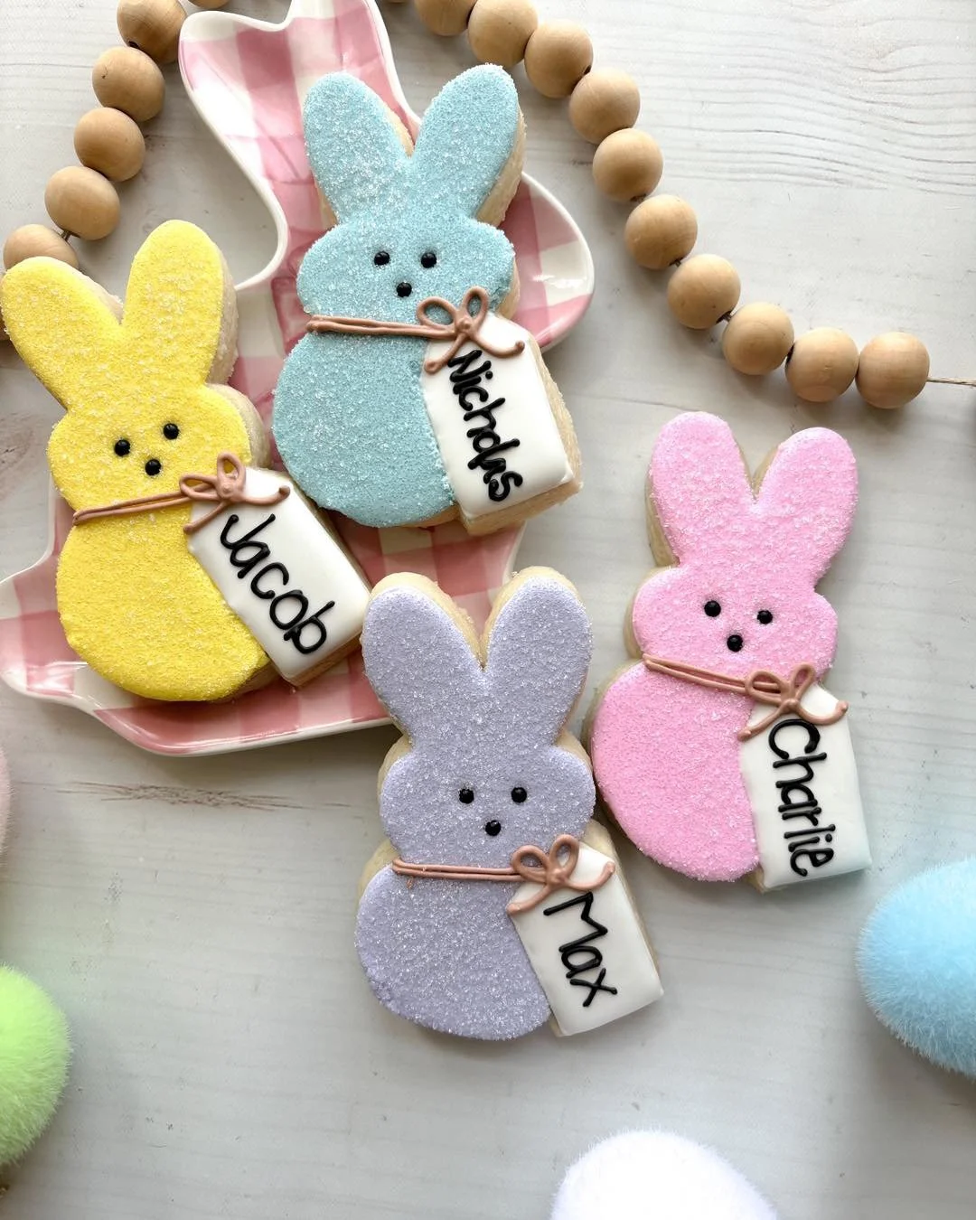 Personalized Peep Sugar Cookie