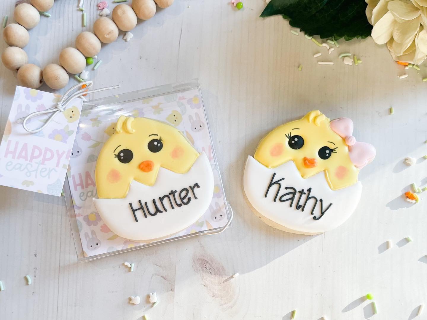 Personalized Chick Sugar Cookie