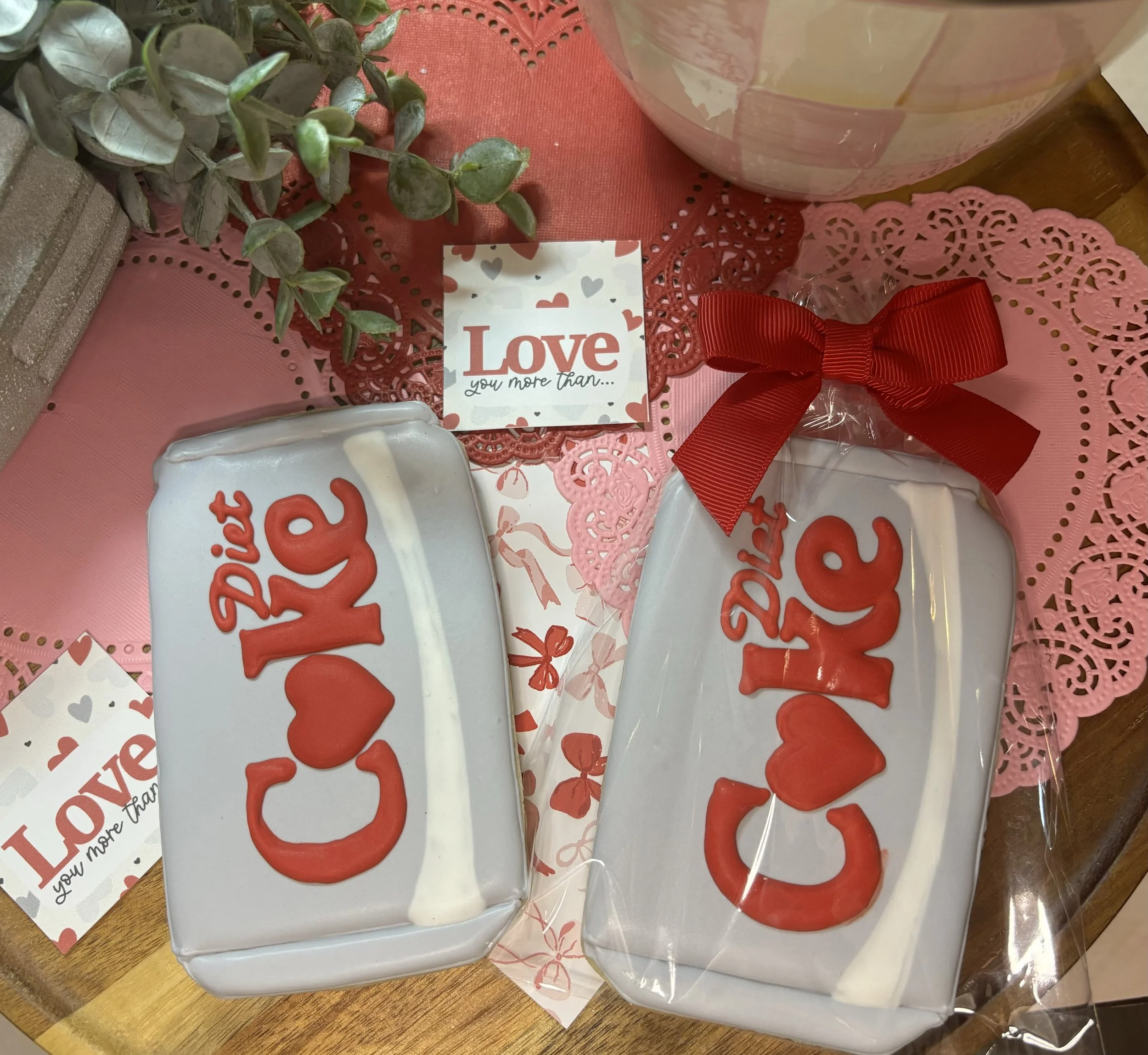 I love you more than Diet Coke single cookie