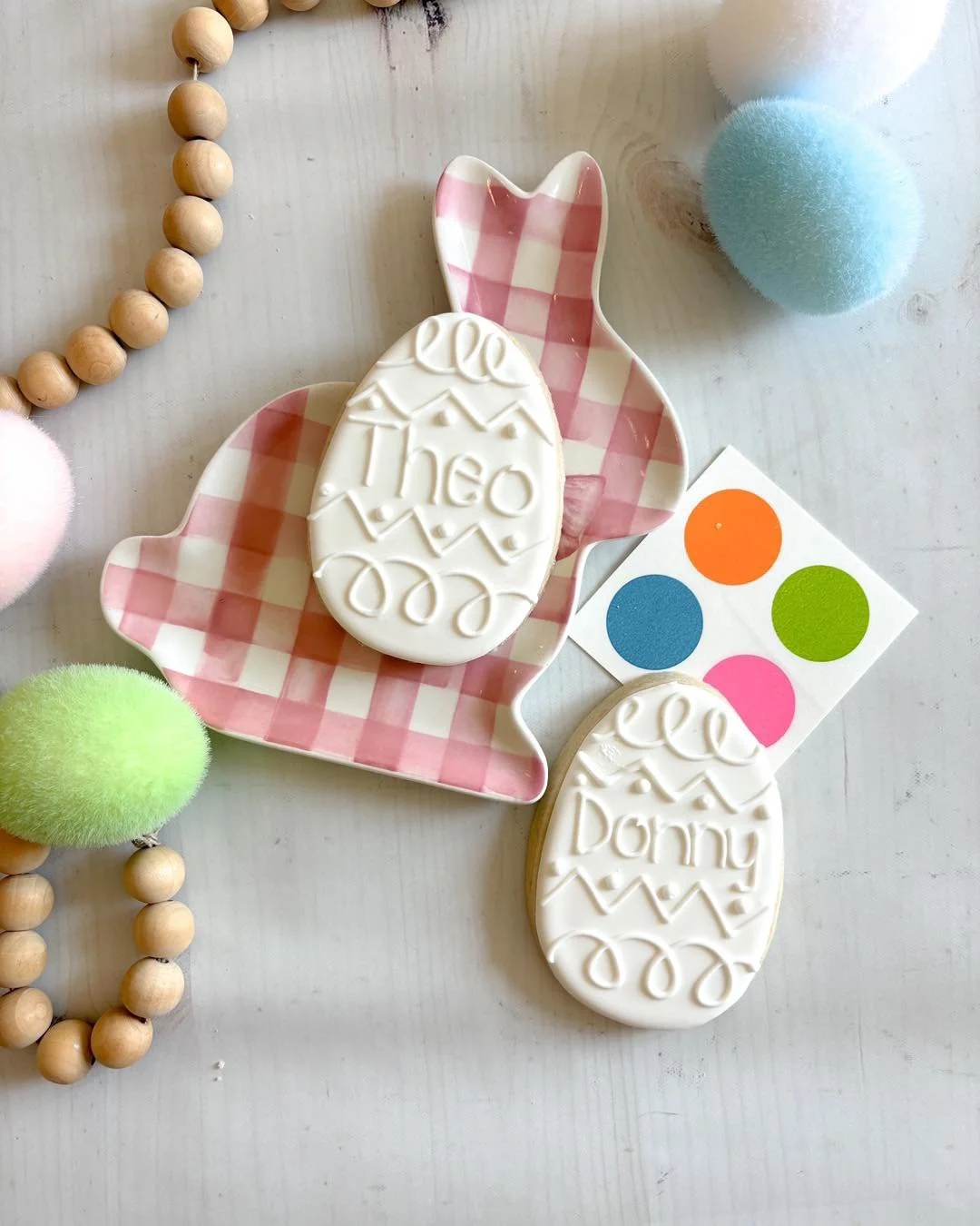 Personalized Paint Your Own Egg Cookie