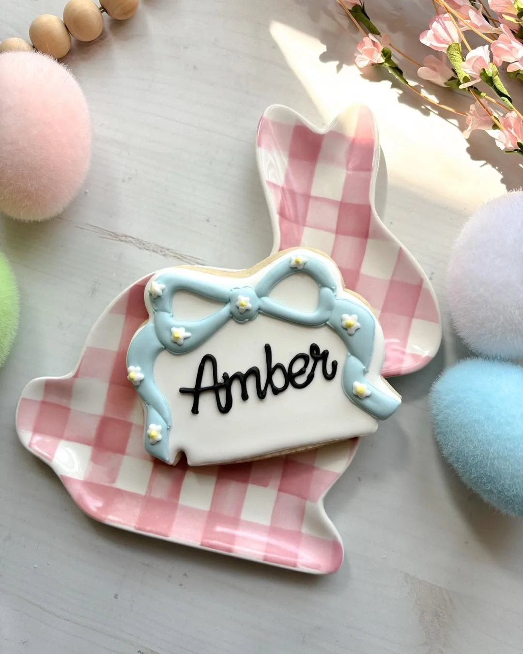 Personalized Bow Cookie
