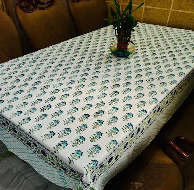 Blockprinted Table Cloth- 6 seater