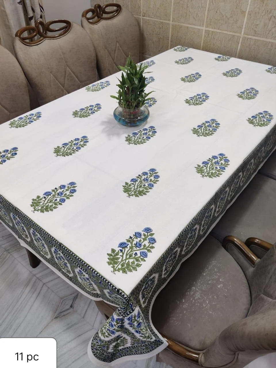 Blockprinted Table Cloth for a 6 seater