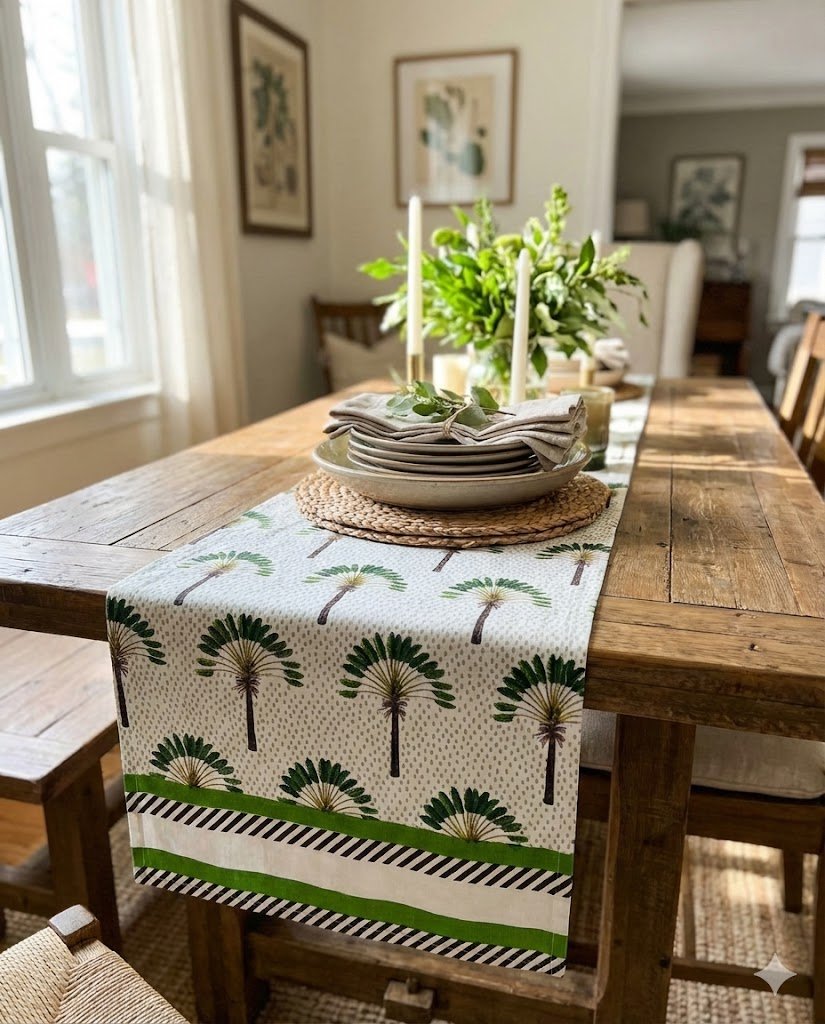 Palm Trees Table Runner