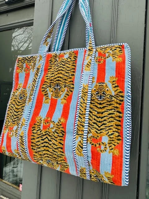 Large Velvet Tote Bag