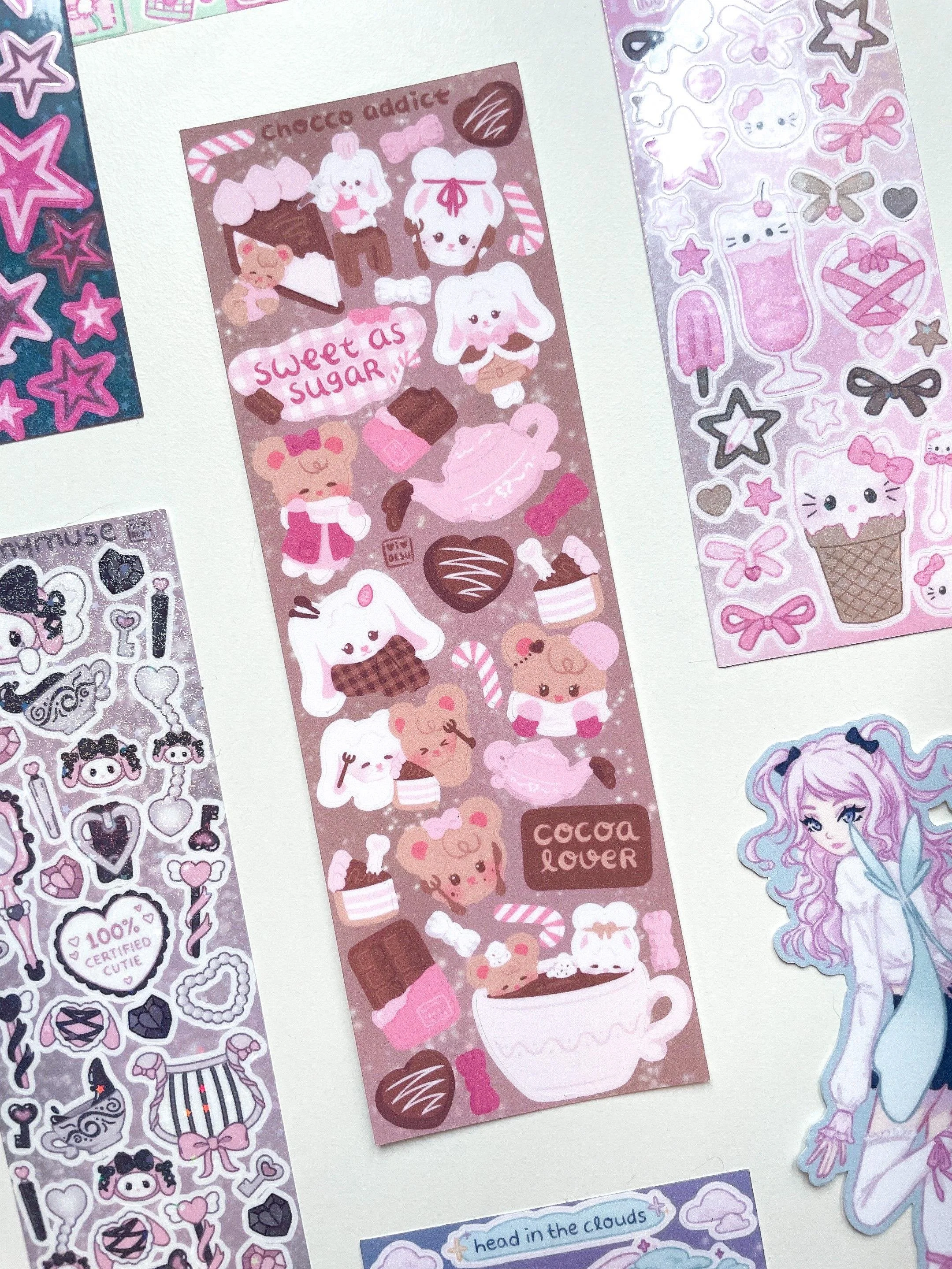 Chocolate Addict Cozy Winter Neapolitan Deco Sticker Sheet