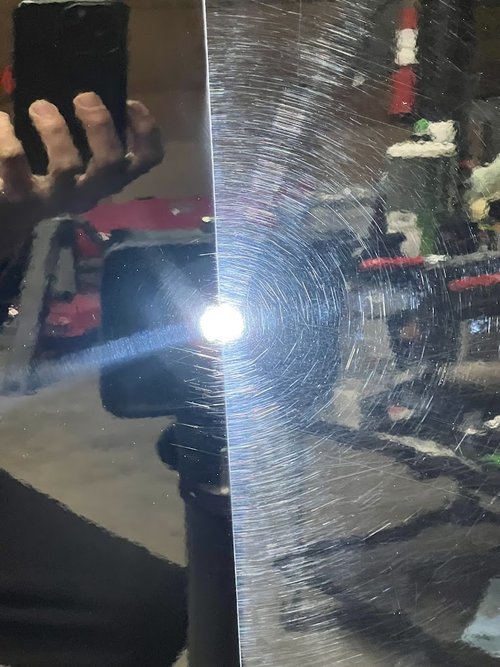 Swirl marks and scratches before paint correction