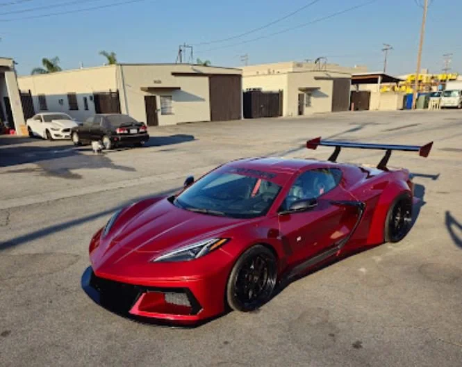 Show-ready Chevrolet Corvette after paint correction in SGV