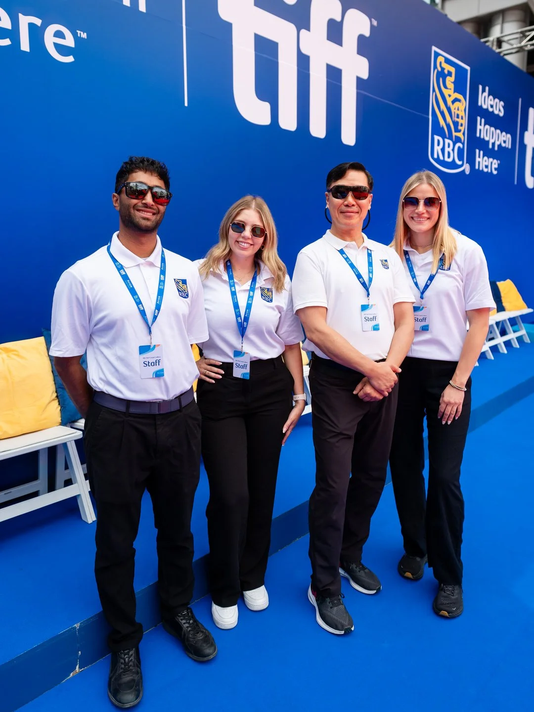 The people behind the red-carpet experience deserve a place in the gallery, too. A team portrait against the RBC and TIFF backdrop keeps the faces and the event identity together.

#uptownmedia #TIFF #CorporatePhotography #EventTeam