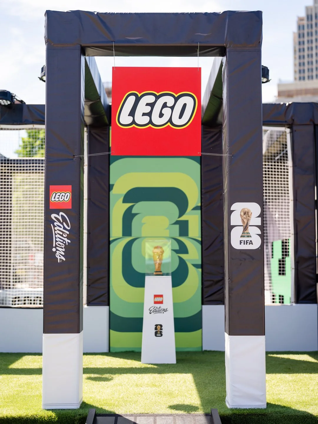 FIFA x LEGO meet in a display built around the trophy.

#uptownmedia #LEGO #BrandActivation #ExperientialMarketing