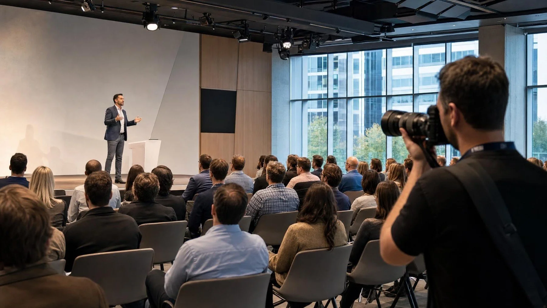 Uptown Media production coverage for executive town hall photography for internal communications