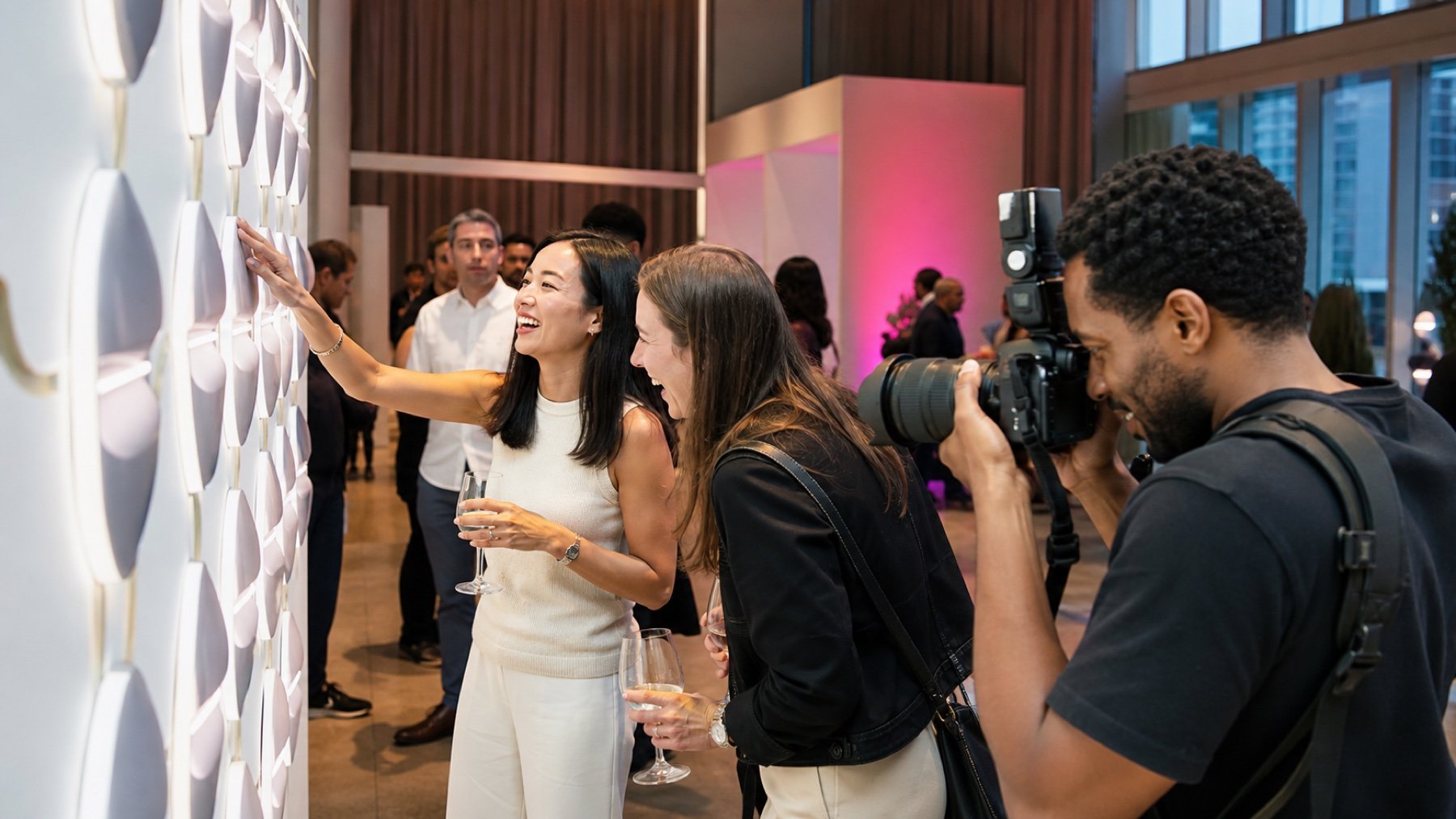Brand ambassadors welcoming guests at a Toronto experiential marketing activation.