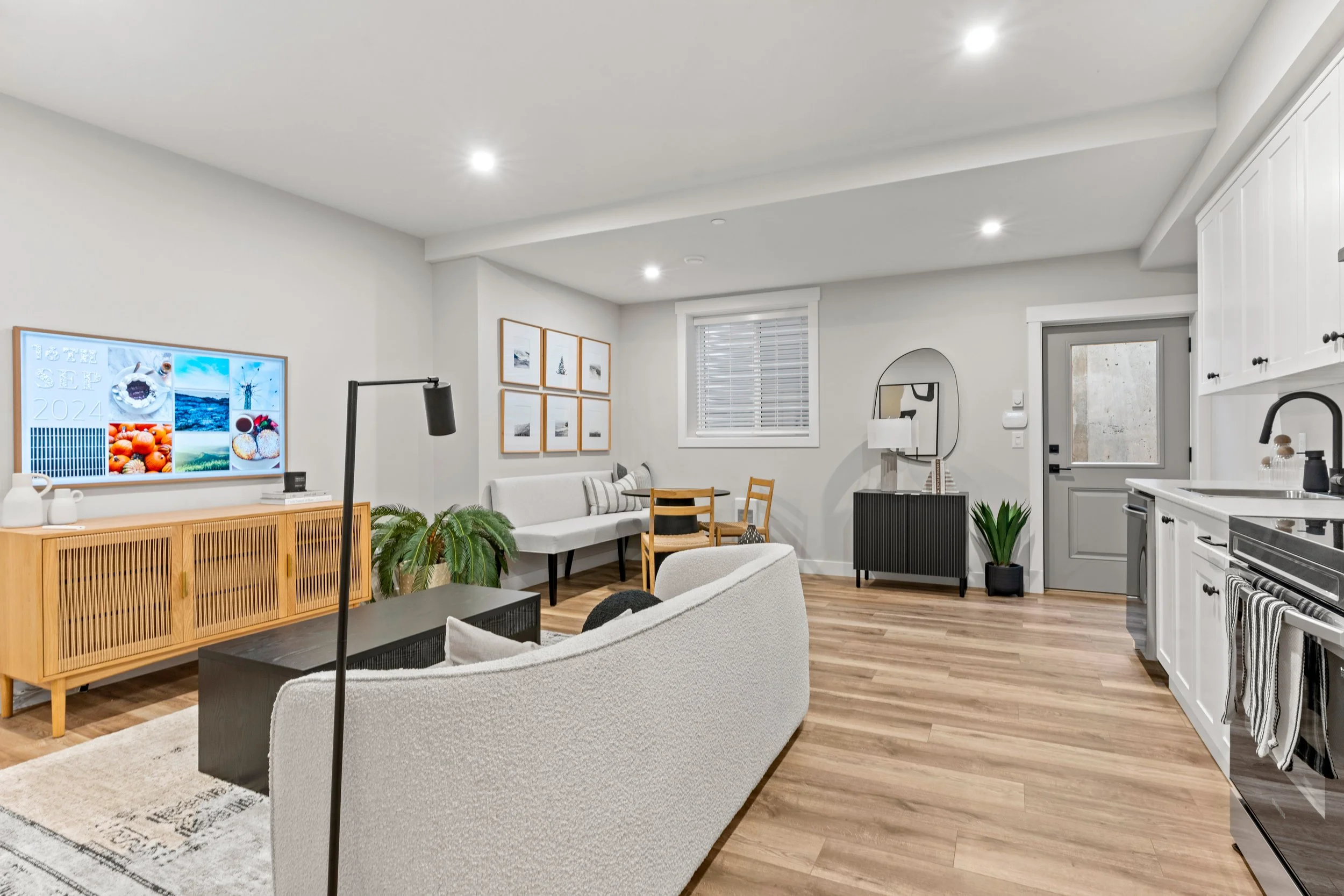 Open Concept Suite Kitchen and Living Room