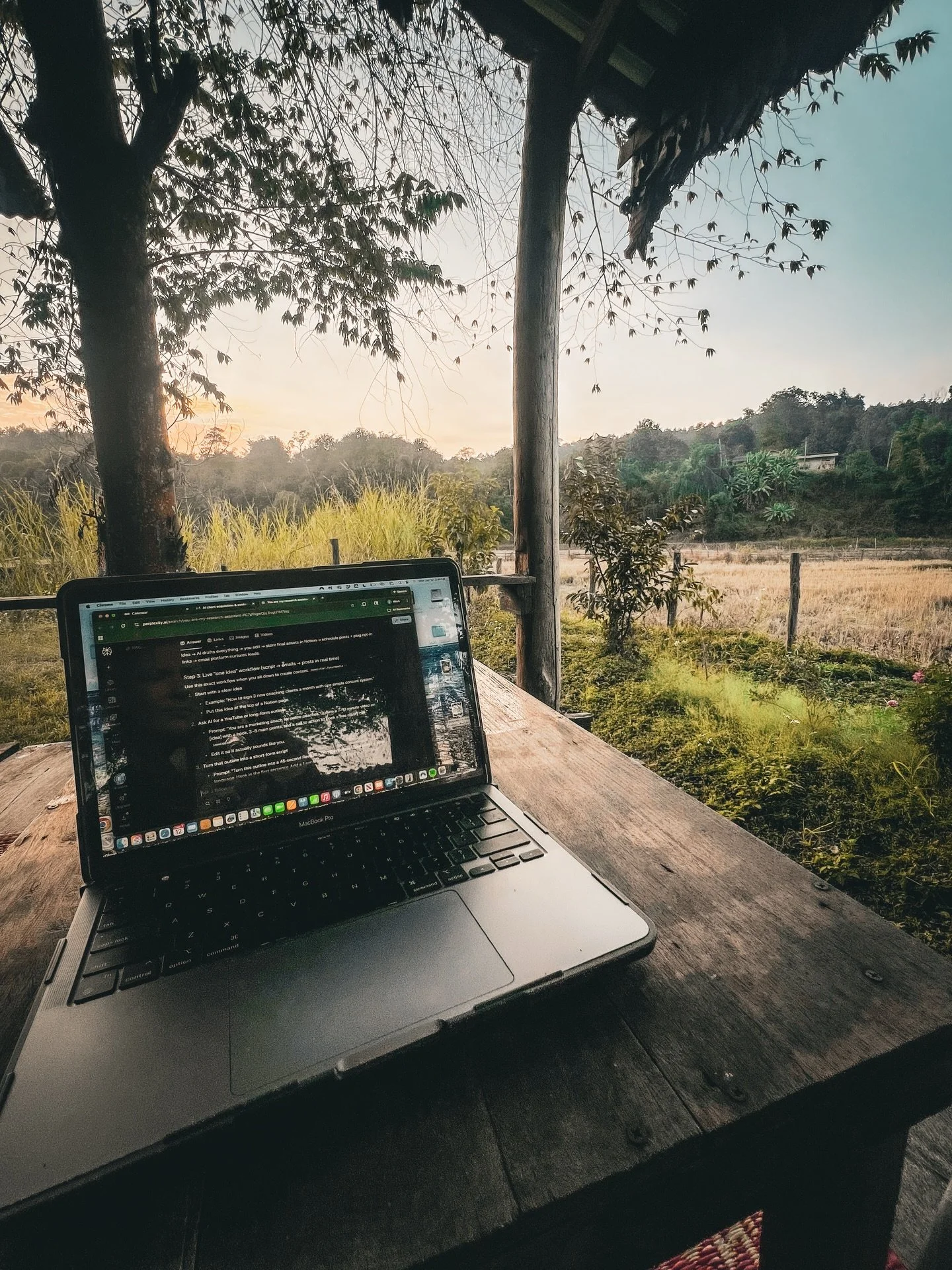 Some days look like this&hellip;

Some days look like this.

Computer open in the forest. A quiet place to sit. A few hours carved out to focus.

This isn&rsquo;t a perfect setup or a big moment. It&rsquo;s just work meeting life where it is. Learnin