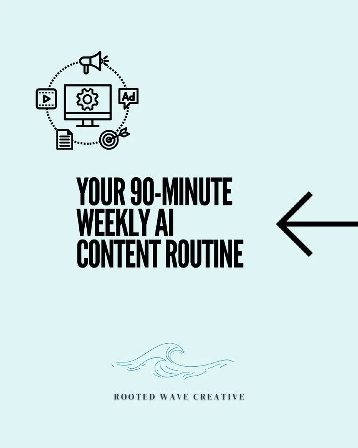 Set a calendar reminder for your 90-minute block this week.

Do it once and you'll see why this changes the game.

🌊
#rootedwavecreative #theainomad #weeklycontent #routine #digitalmarketingtips