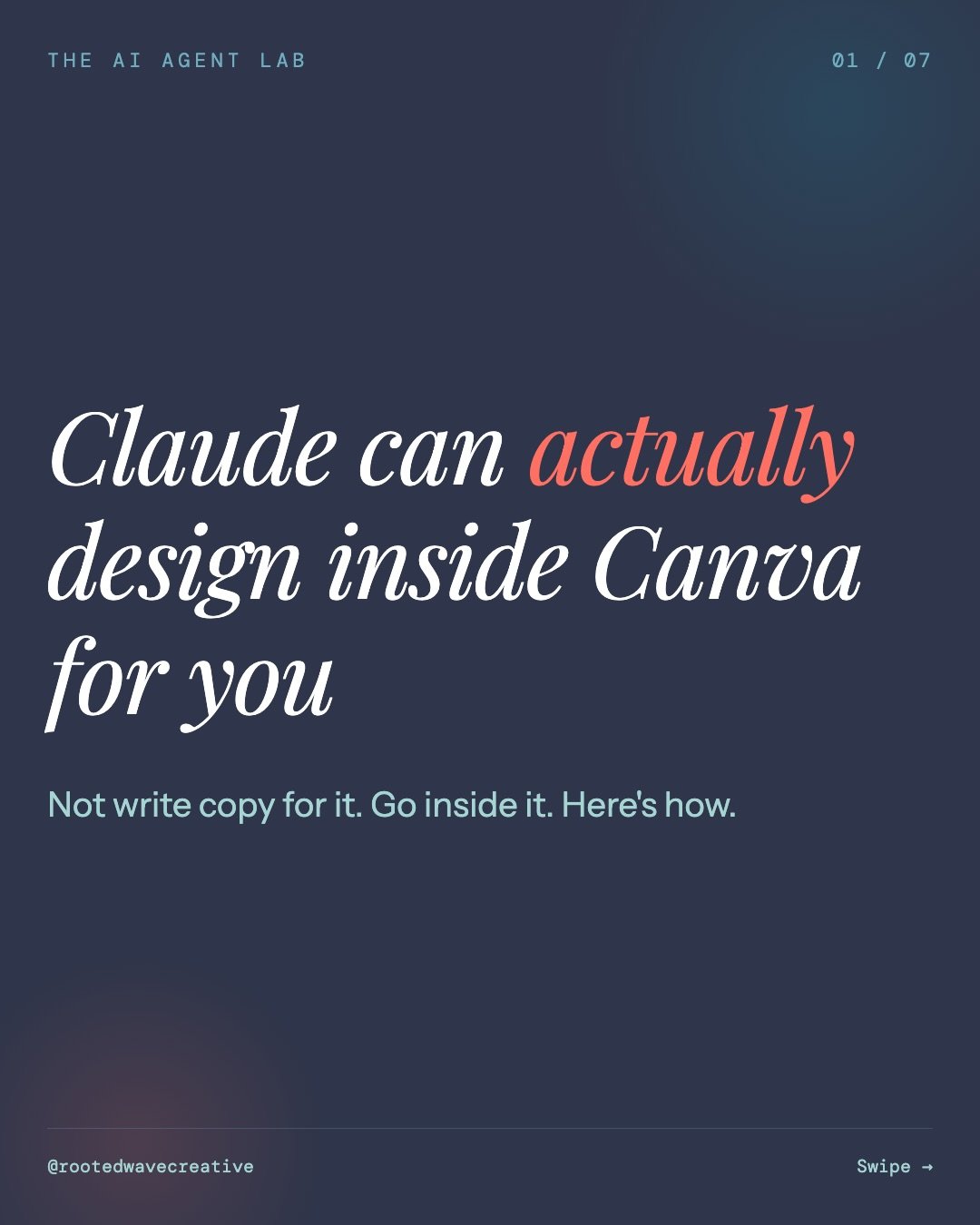I just let Claude design an entire carousel inside Canva for me and I can&rsquo;t stop thinking about what this means.

Not write the copy. Not suggest a layout. Actually go in and build it.

If you&rsquo;re a small business owner who&rsquo;s been sp