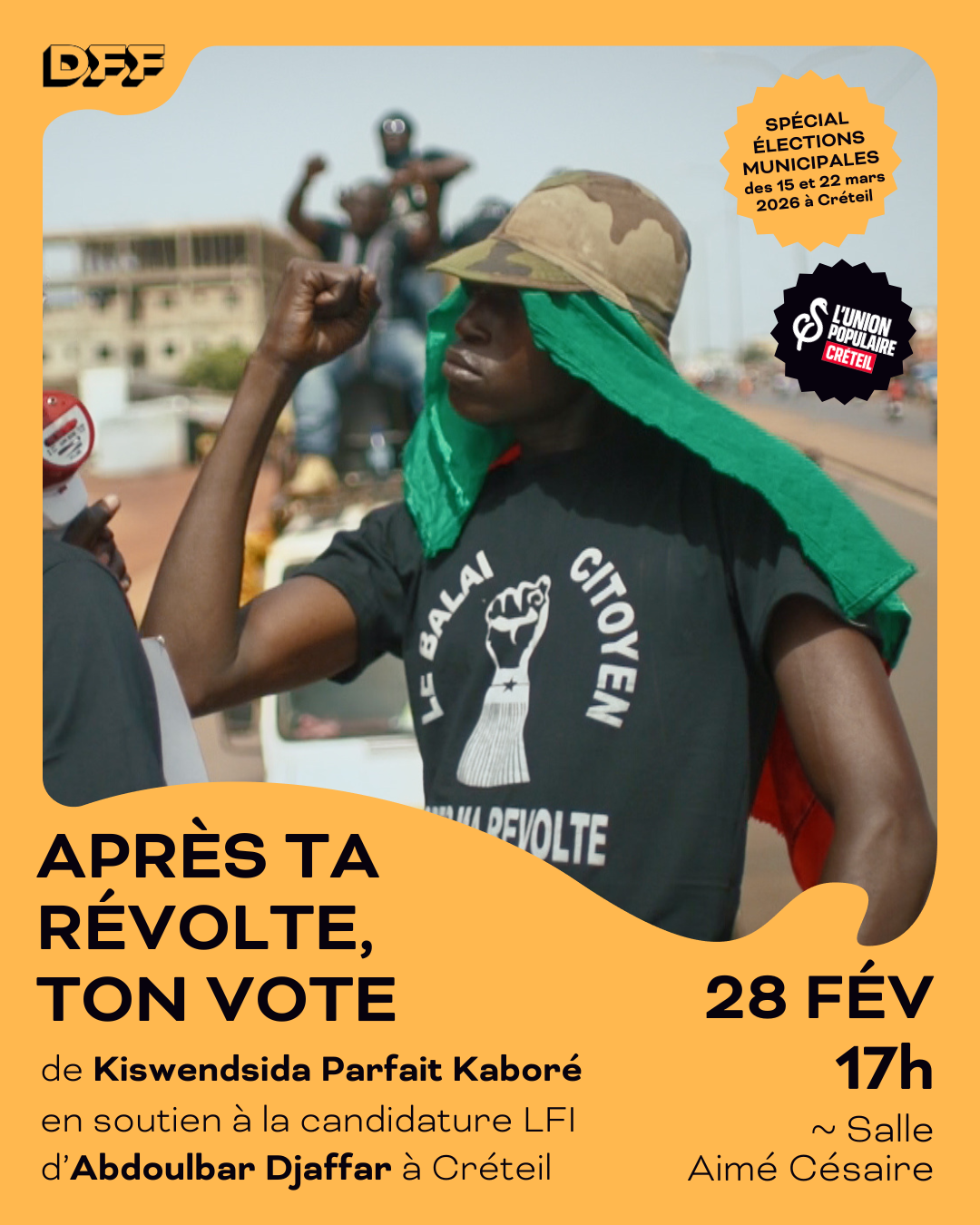 Projection de APRÈS TA RÉVOLTE, TON VOTE