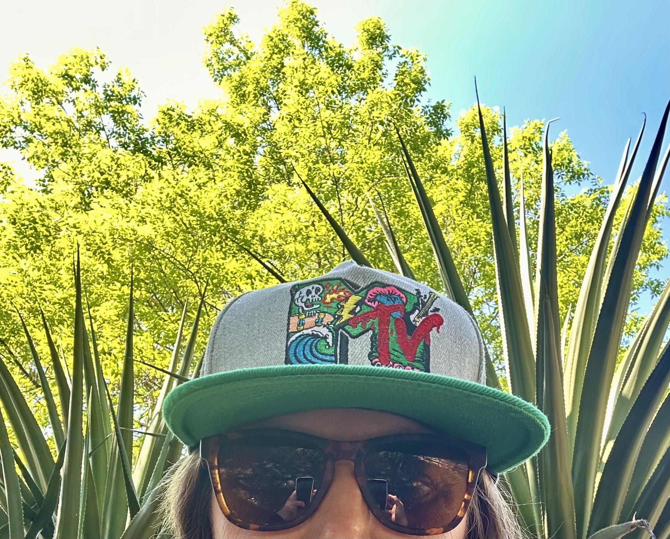 Landscape designer Krista Percival in artistic photo featuring a beautfiul garden in Mexico City.