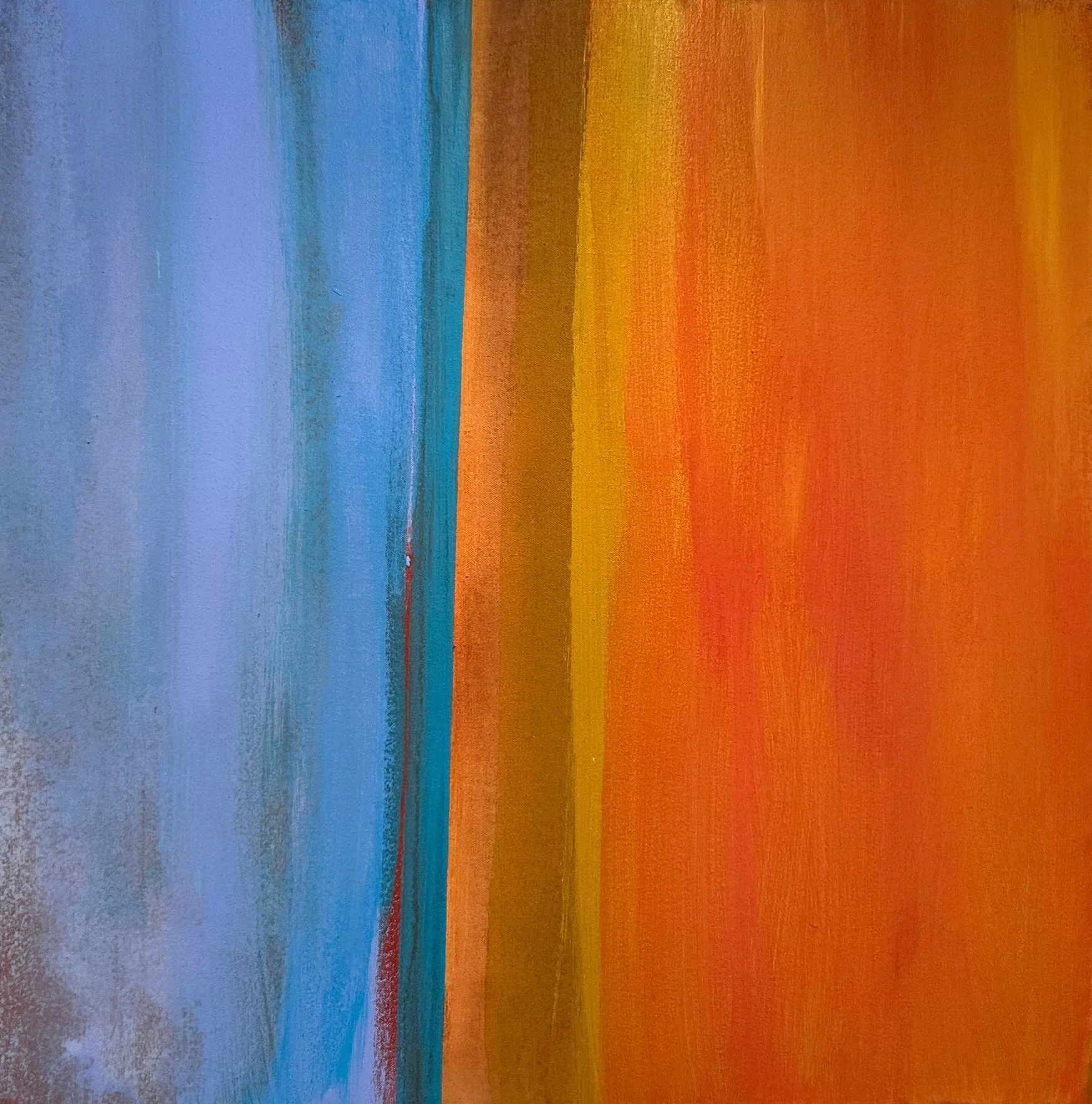 Acrylic, casein painting on canvas mounted on board © Harry Dingman