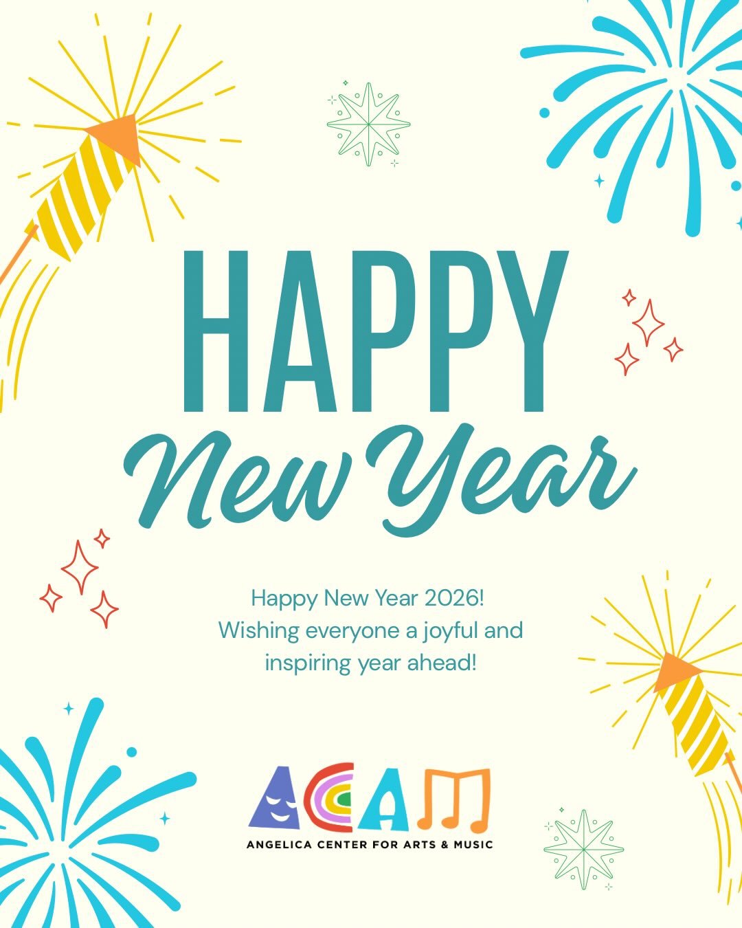 Happy New Year! We&rsquo;re so excited to see what the year ahead has in store for ACAM. Wishing our community a joyful, inspiring year filled with creativity and growth. See you in the new year!

&iexcl;Feliz A&ntilde;o Nuevo! Estamos muy emocionado