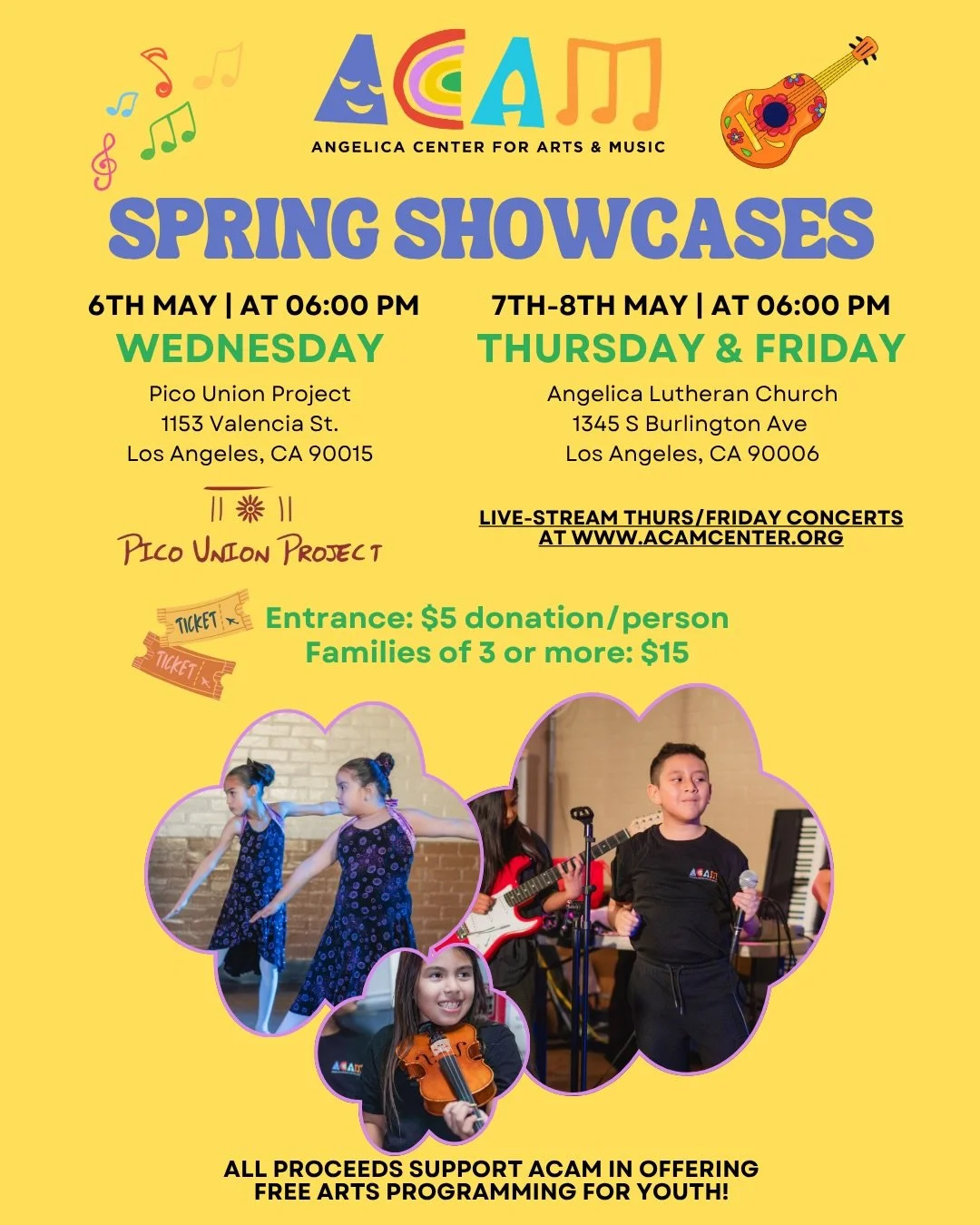 Our Spring Showcases are almost here! 🌸✨ Check out the flyer for details on when and where to watch our incredible young artists perform.

A special thank you to @picounionproject for hosting our May 6th showcase. We can&rsquo;t wait to see everyone