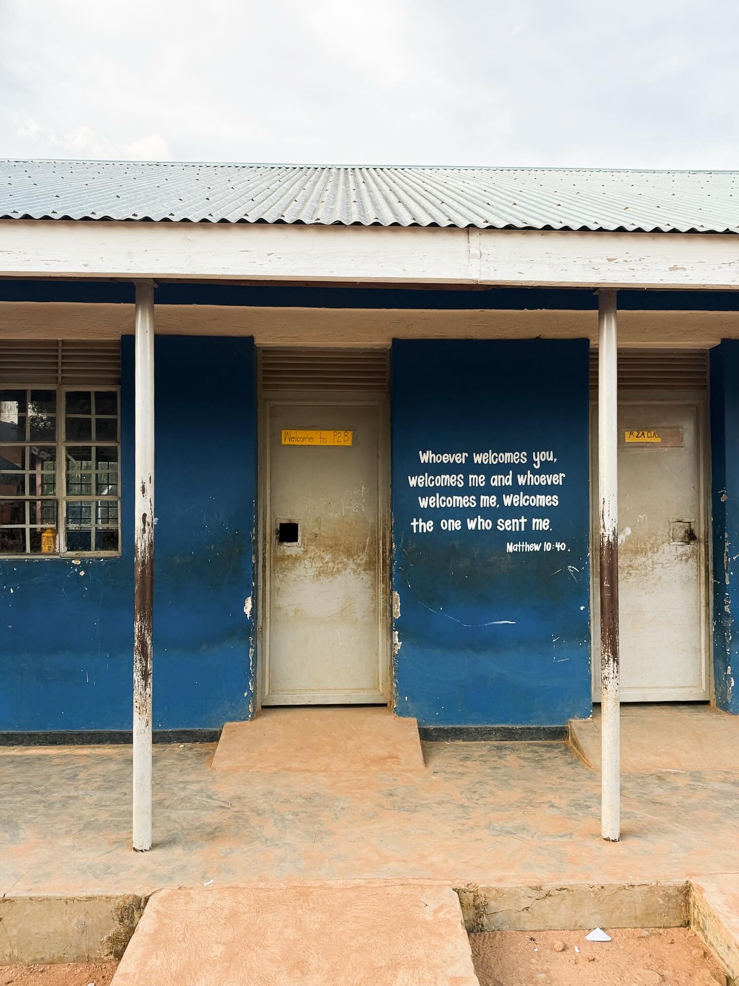 Though much smaller than the mural of our tree, this project showcases @emfritzzz calligraphy, as she hand-lettered this verse from Matthew.

Our hope is to eventually have verses painted on each building, offering encouragement to students, faculty,