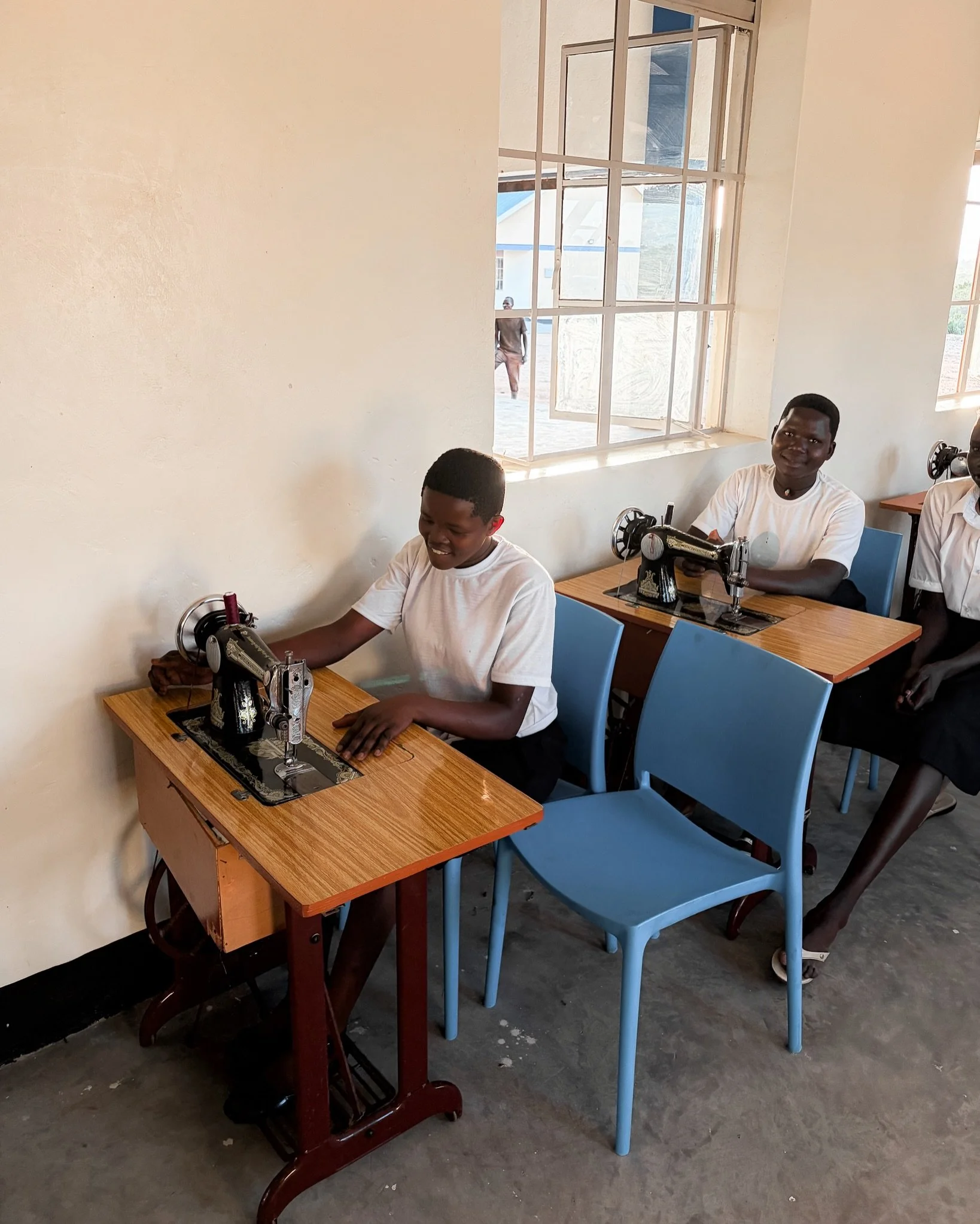 The tailoring classes are working hard to create beautiful clothing, blankets, and textiles for their families and community!