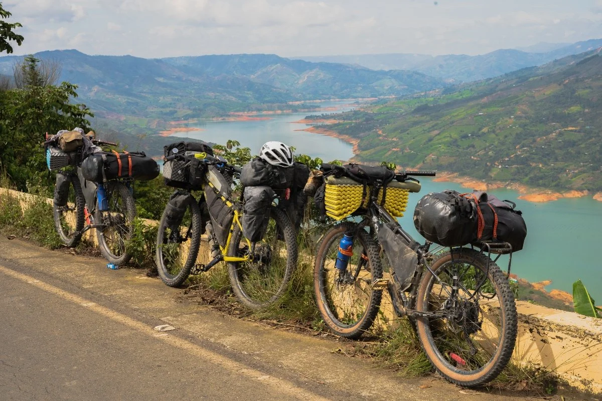 Three fully loaded off road bikepacking sets from a year long expedition across South America.
