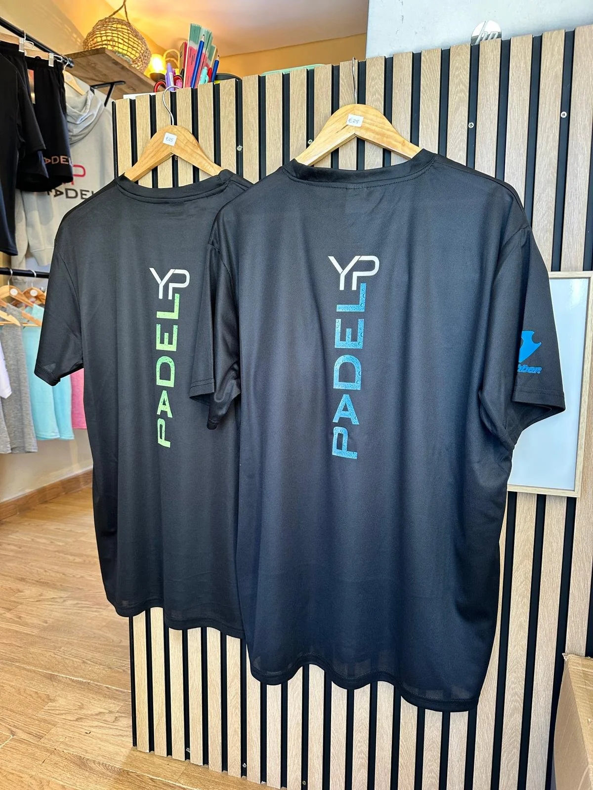 YP Padel Tshirt - Black/Green&Blue Winter 25