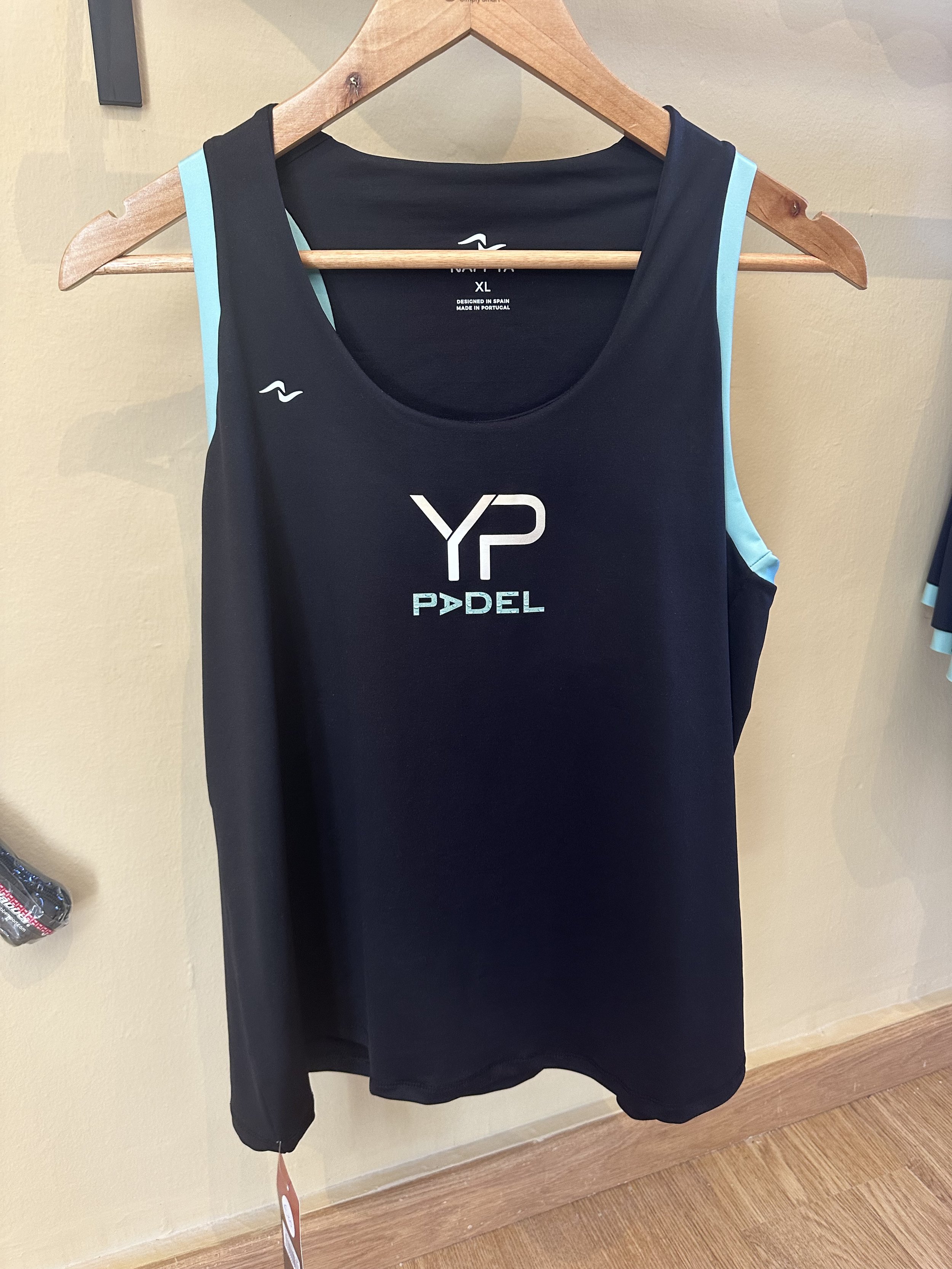 YP Padel Top Black-Turquoise