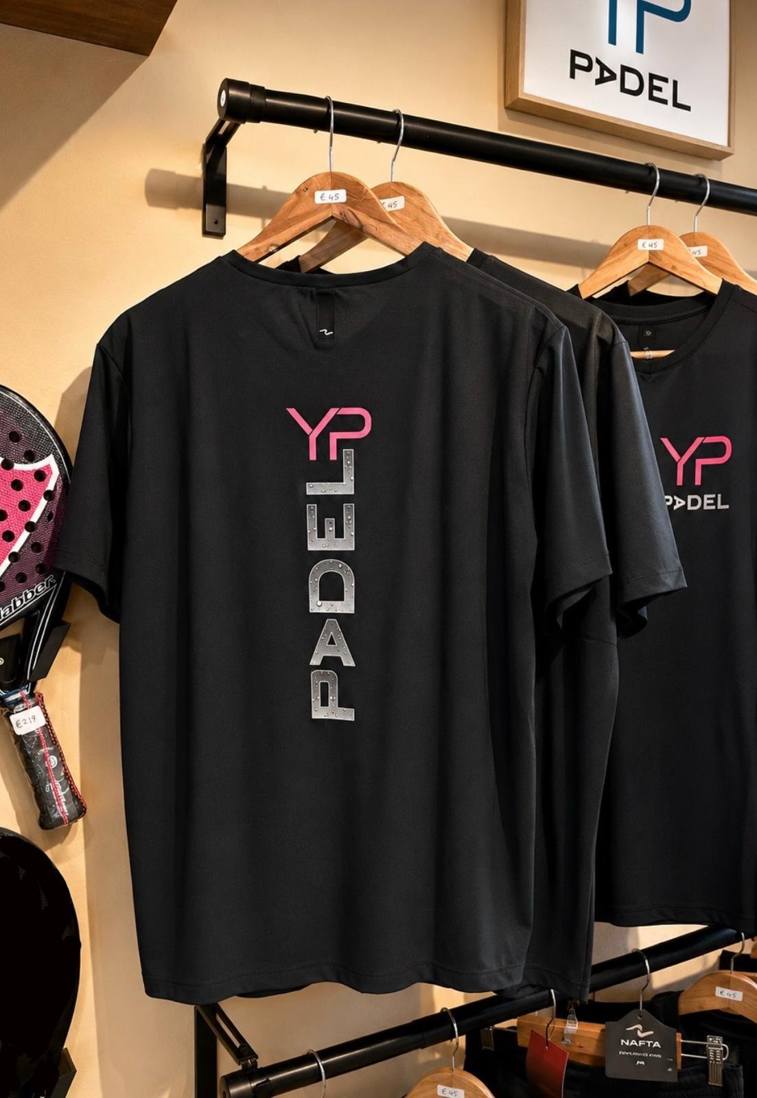 YP Padel Tshirt Grey Salmon Print