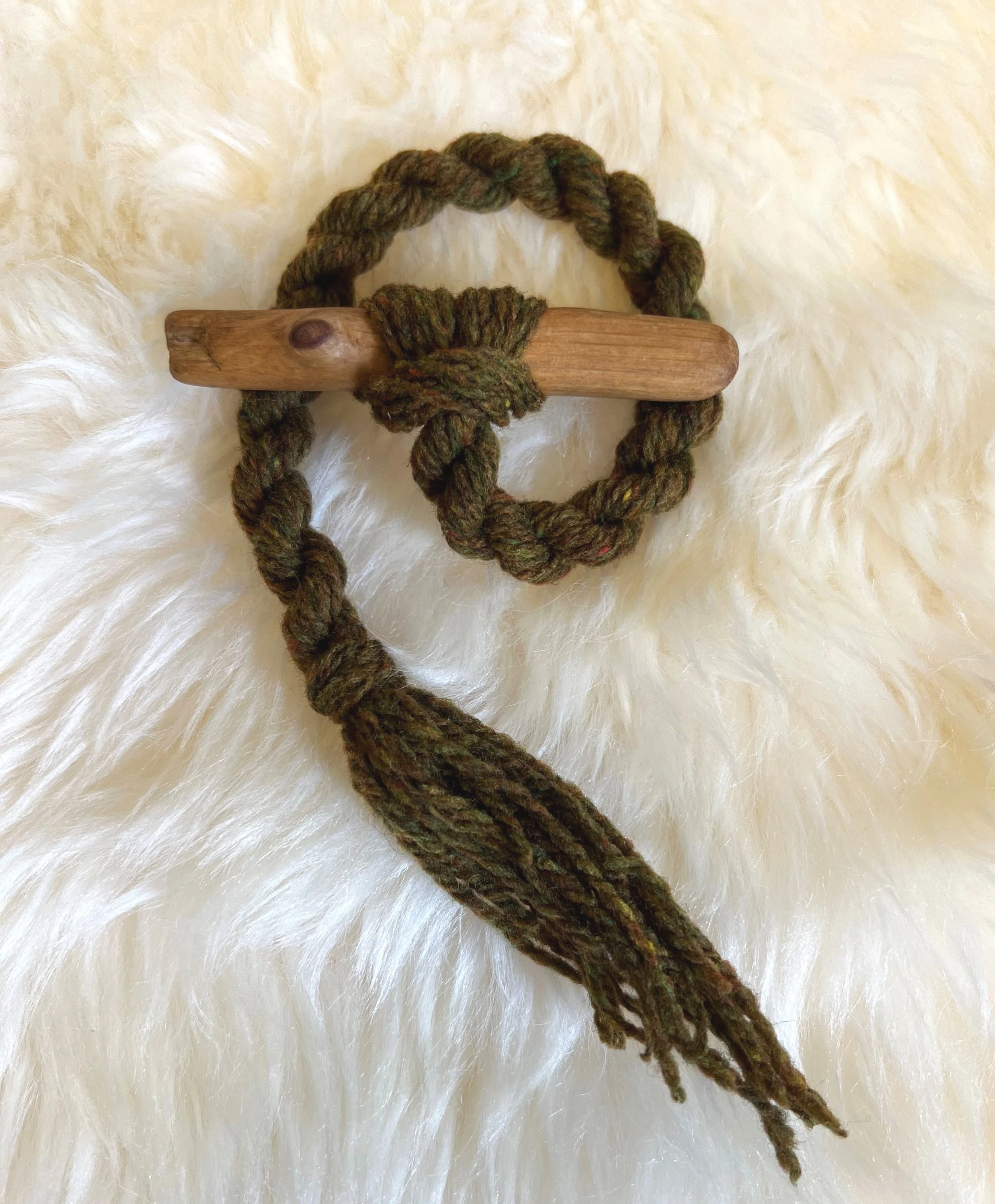 Talisman | driftwood gathered in 2000 & wool, 2024