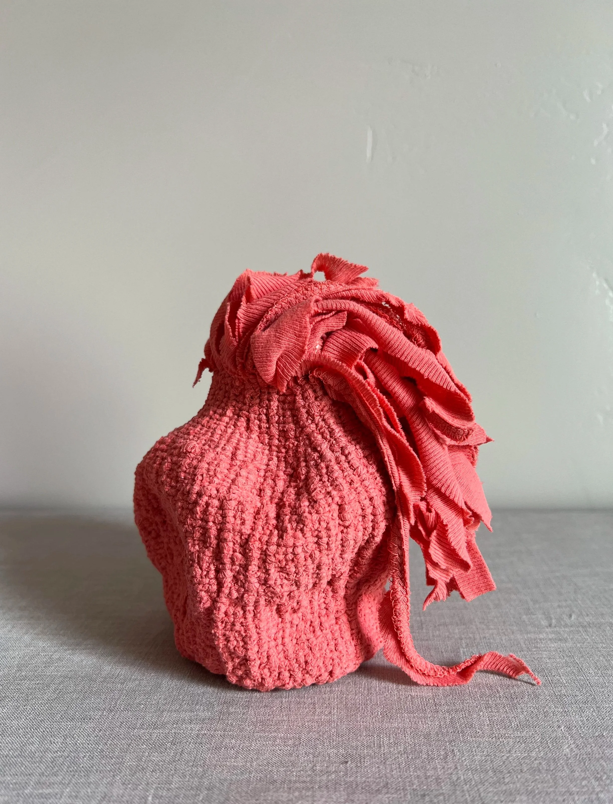 California Wild Rose, early 2000's upcycled cotton (6 in H x 5 in W x 5 in D), (No. 6), 2025 