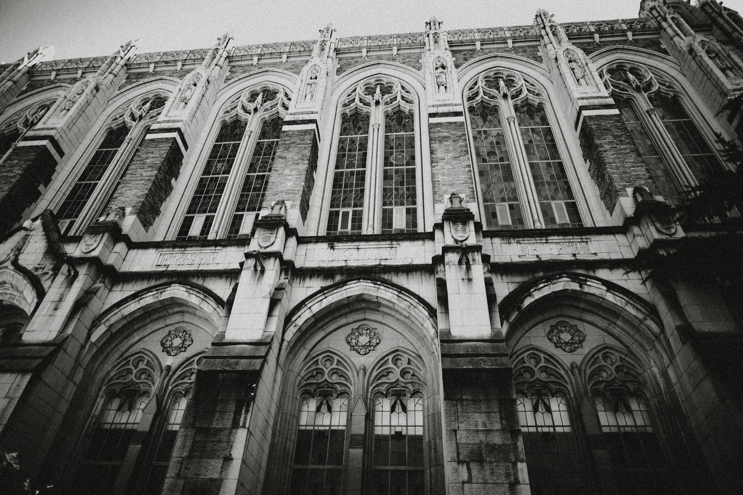 dramatic gothic suzzalo library on university of washington campus
