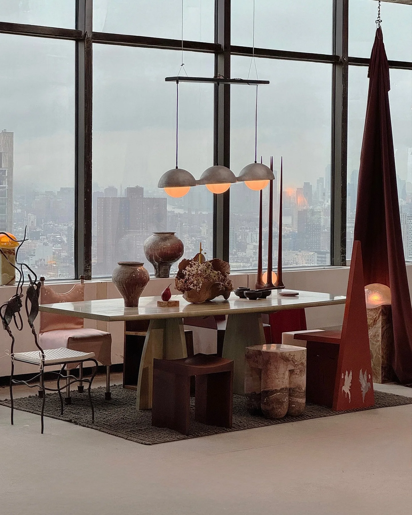 Highlights from &lsquo;Flowers on the Table&rsquo; &ndash; Our @collectiblefair NYC 2025 exhibit with @room_file. I showed two, one of a kind, #woodfiredceramics pieces in amazing company.  Art Directed and Curated by @jrah  Branding, Visuals and Cre