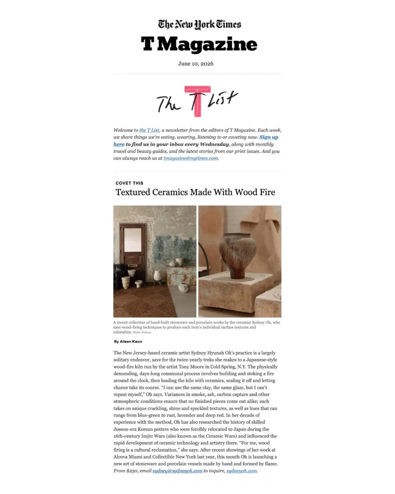 Feeling immense gratitude towards @tmagazine - @aileenkwun for her beautiful words, @ang.koh for the support, @ellara for editing, and @hanyayanagihara for greenlighting the feature before the end of her incredible chapter at T as EIC. 

As a long ti