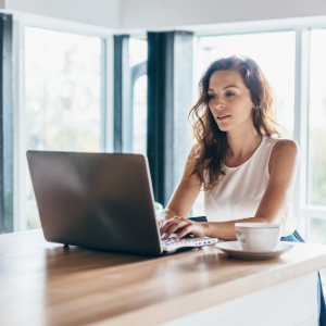 Person attenting telehealth sessions from her home