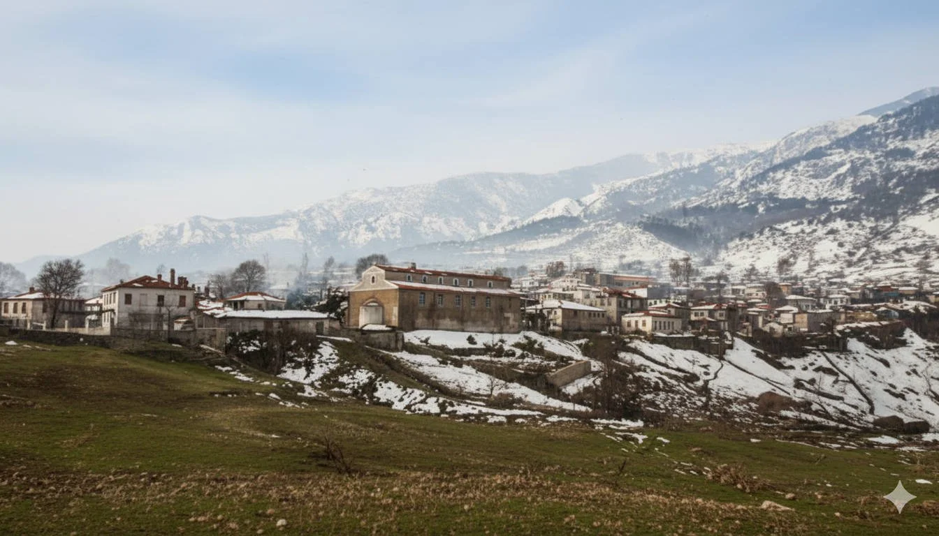 Το Λιτόχωρο από τον δρόμο του Δίου- Από το αρχείο της Ευανθίας Τζιούκα