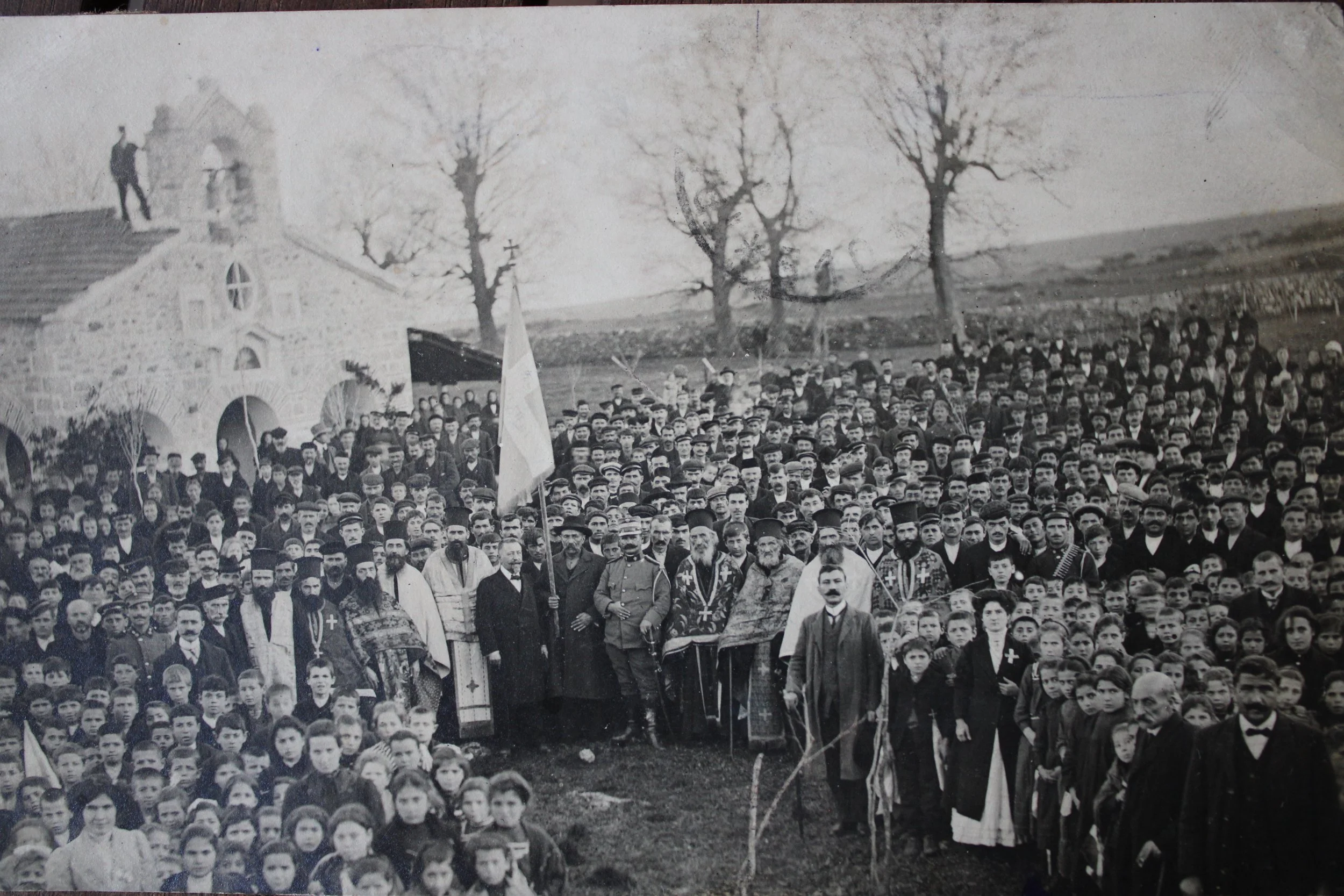 1912 Δοξολογία για την απελευθέρωση του Λιτοχώρου στον Αη Γιώργη- αρχείο Στάθη Κοψαχείλη