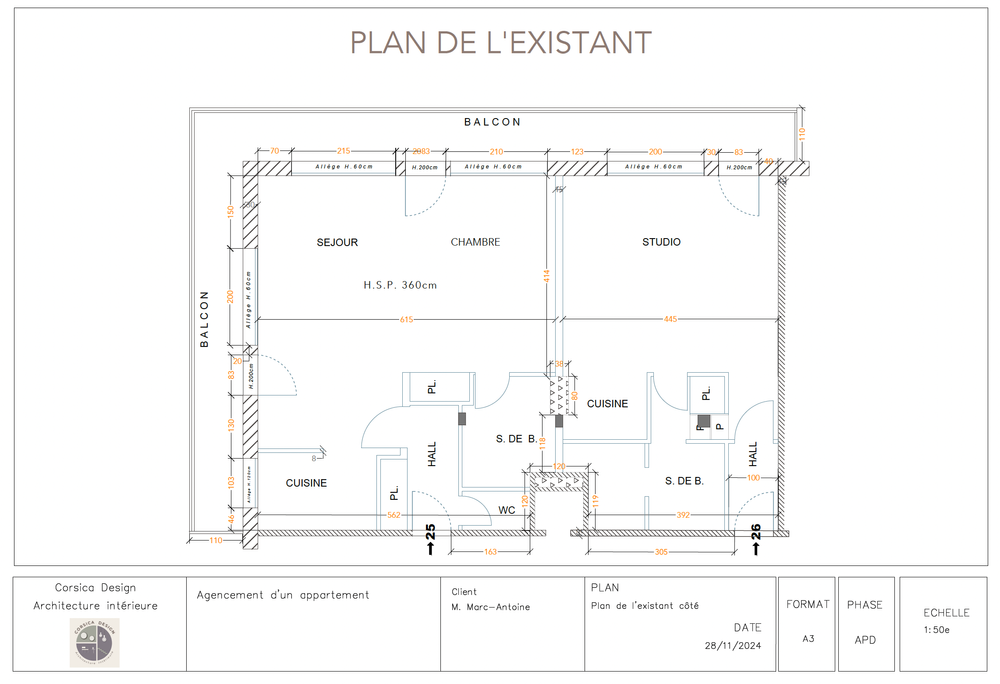 Plan technique architecte