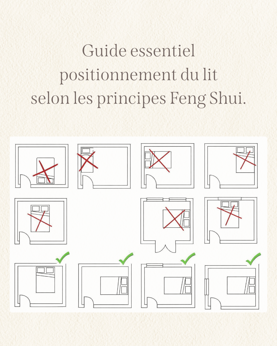 Positionnement du lit Feng Shui – bonnes et mauvaises pratiques