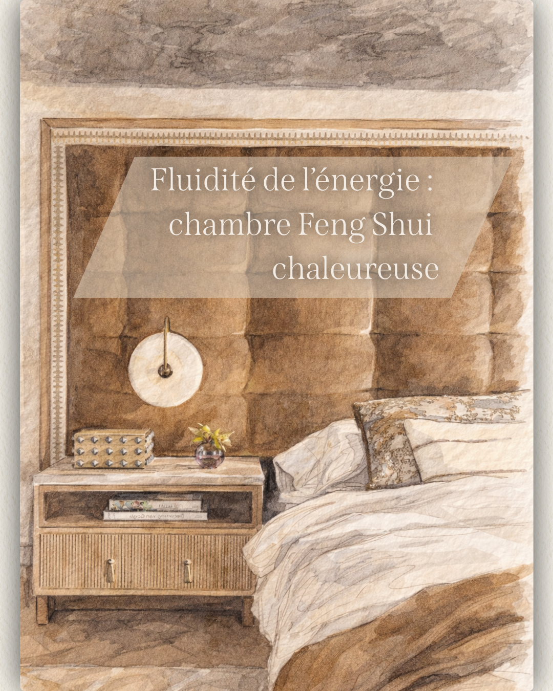 Chambre Feng Shui chaleureuse – fluidité de l’énergie