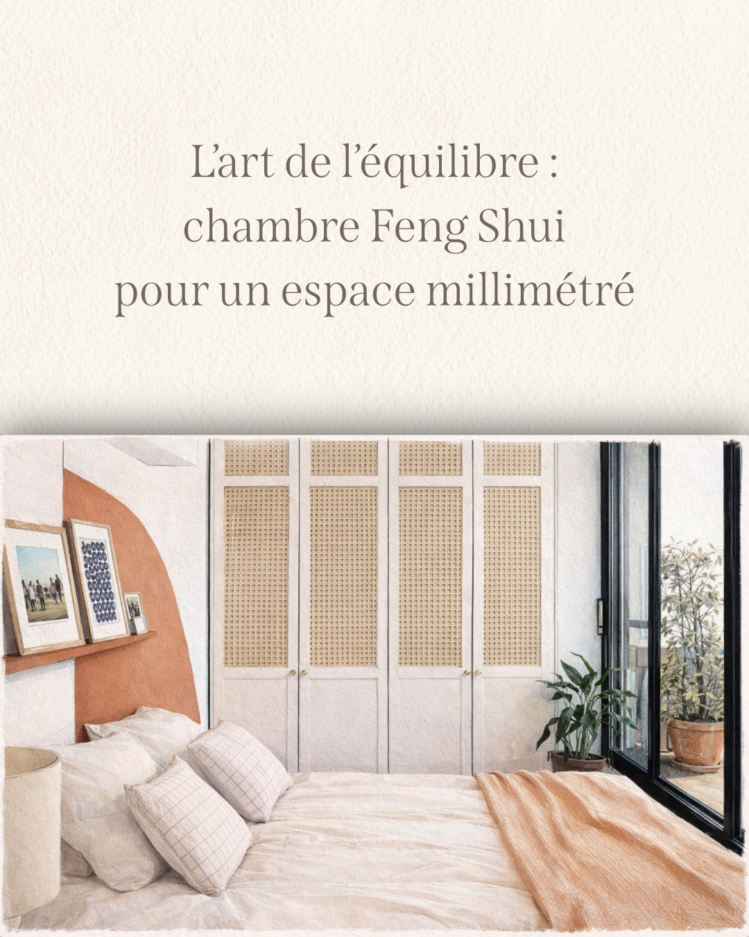 Chambre Feng Shui sur mesure – optimisation d’un espace millimétré