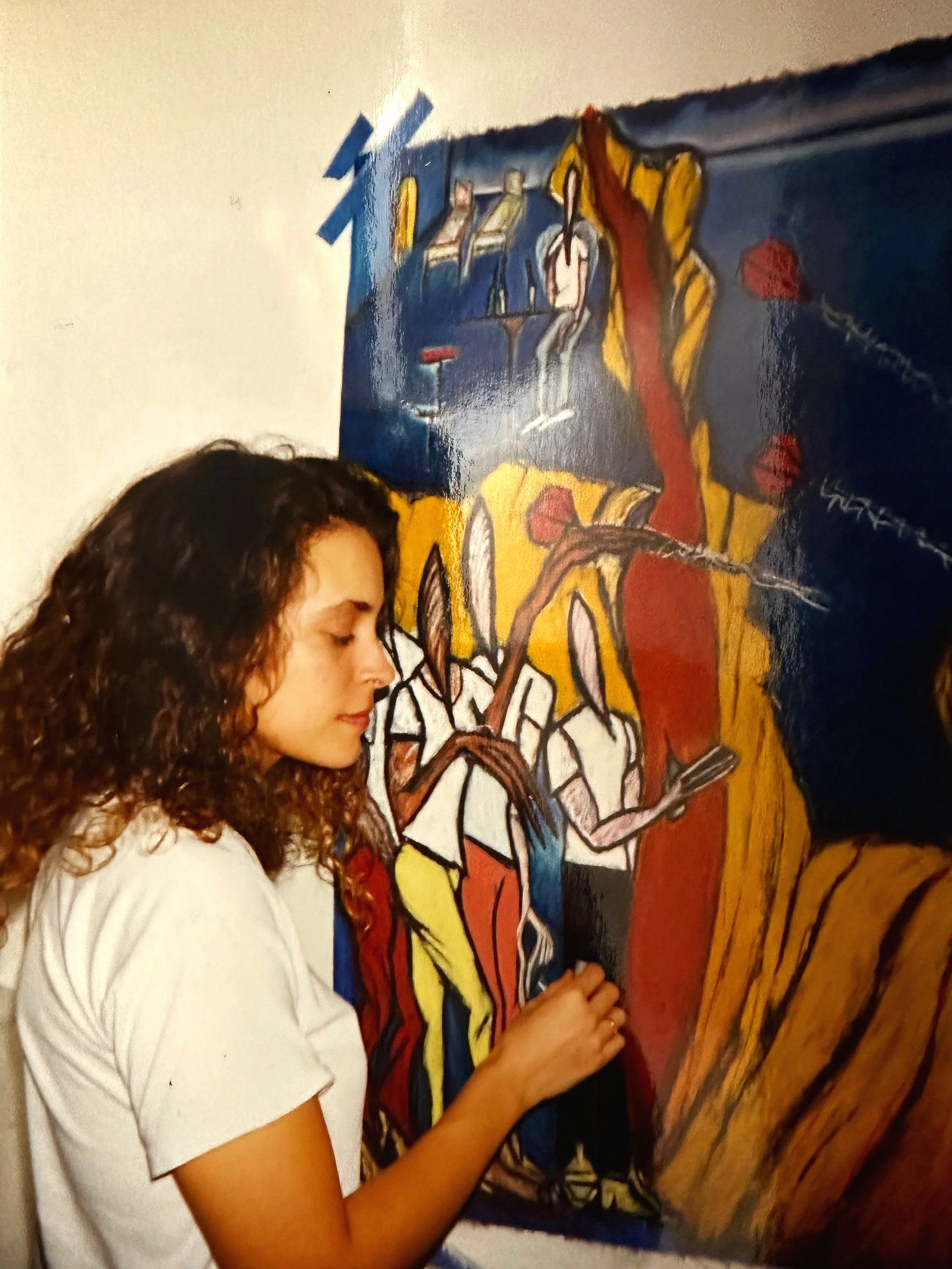Macaulay Woods in the studio, 1994