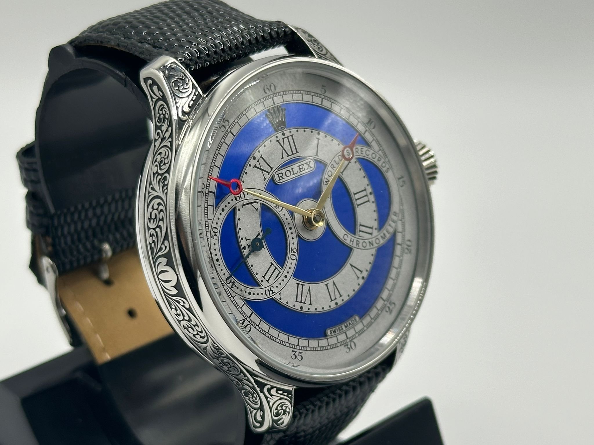 Superb men's 1920's Rolex lever wrist watch, with stunning dial.