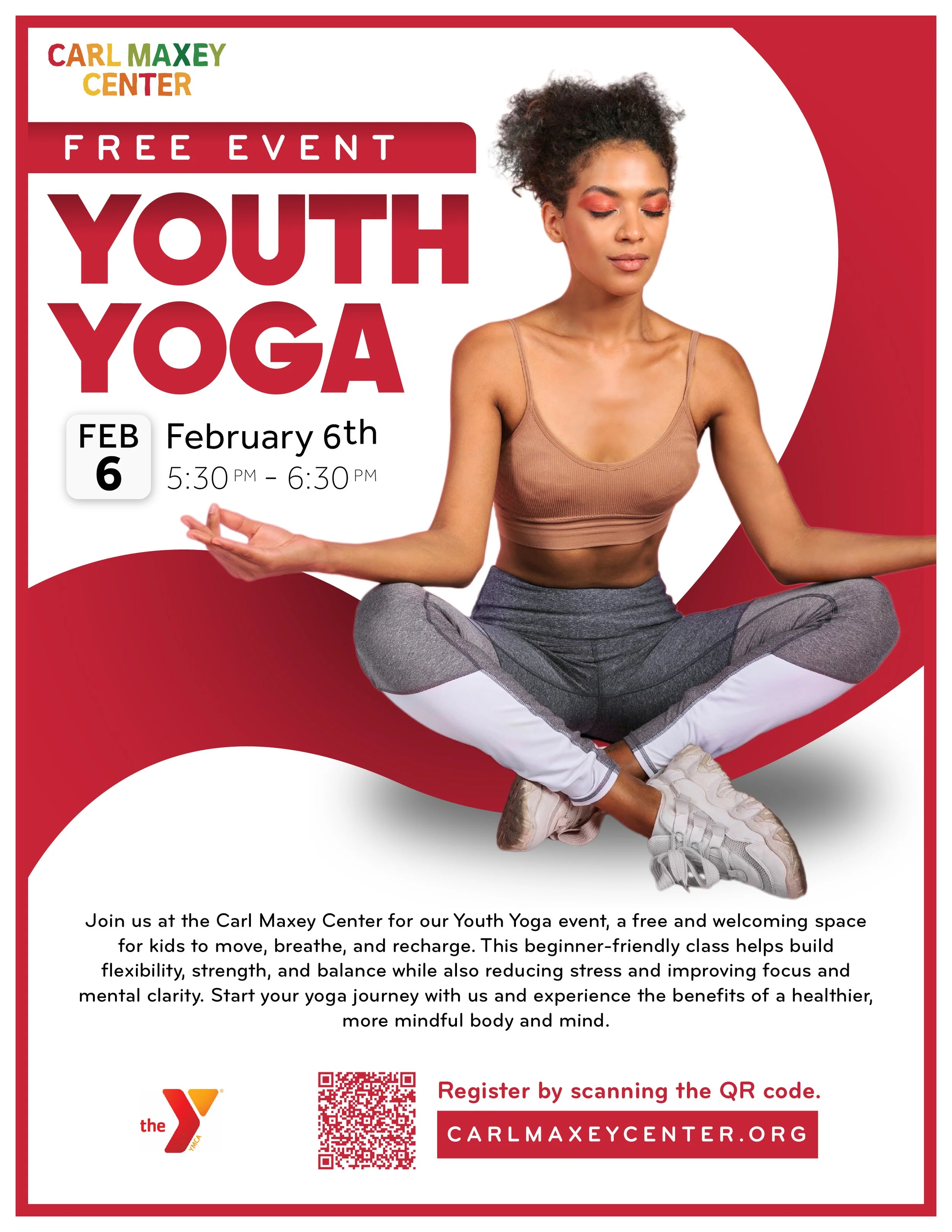 Free youth yoga event at the Carl Maxey Center