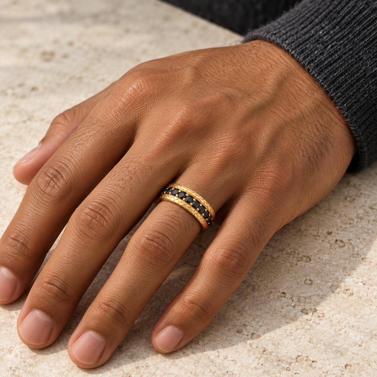 05-dragon-scale-black-diamond-band-yellow-gold-worn.png