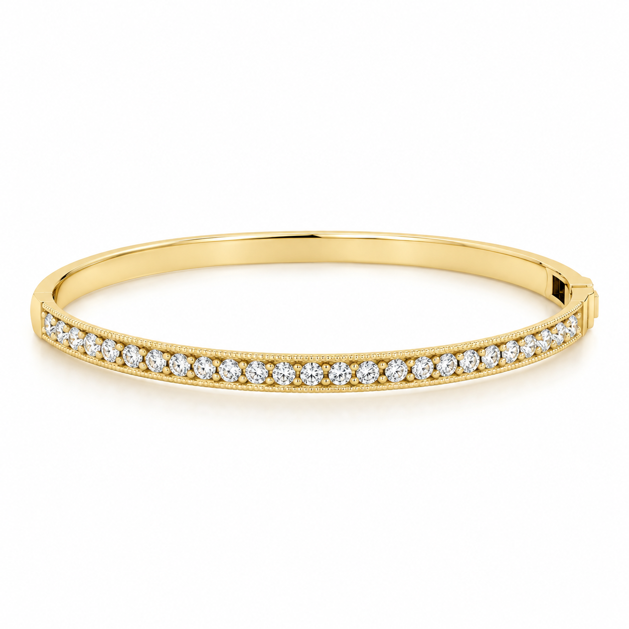 Milgrain Diamond Bangle